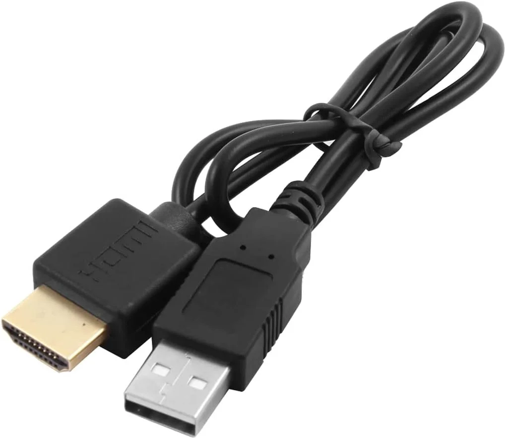 کابل افزایش طول صدا و تصویر مشکی رنگ USB 2.0 نر به HDMI 19 پین نر برای تلویزیون های LCD و HDTV کابل افزایش طول صدا و تصویر مشکی رنگ USB 2.0 نر به HDMI 19 پین نر برای تلویزیون های LCD و HDTV