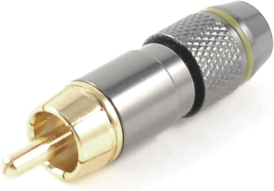 آداپتور اتصال کابل کواکسیال صوتی و تصویری RCA نر مشکی آداپتور اتصال کابل کواکسیال صوتی و تصویری RCA نر مشکی