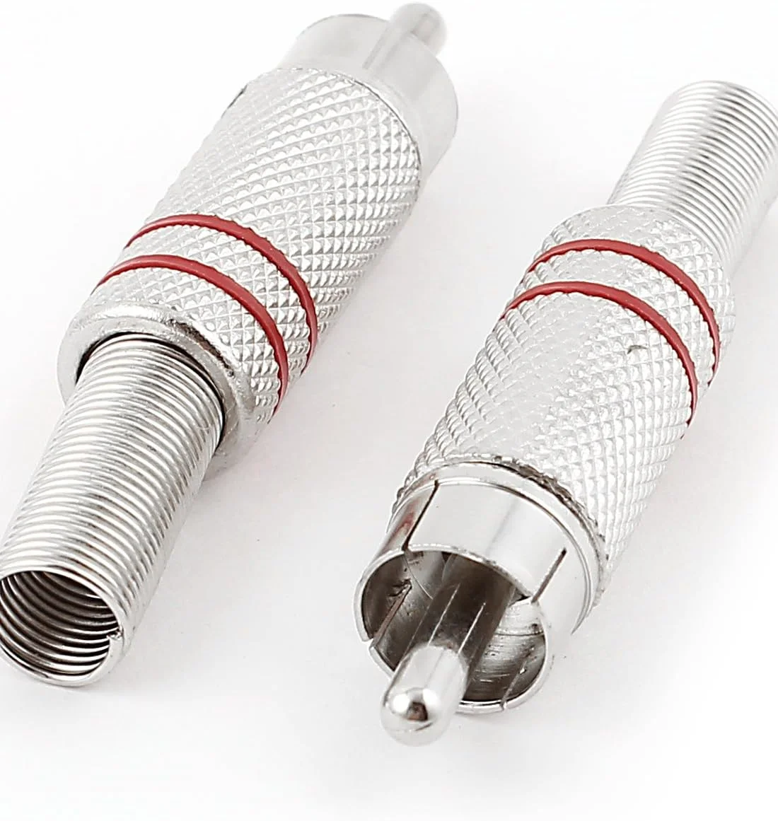 اتصال دهنده کابل کواکسیال فنری آداپتور صوتی تصویری RCA نر 10 عددی اتصال دهنده کابل کواکسیال فنری آداپتور صوتی تصویری RCA نر 10 عددی