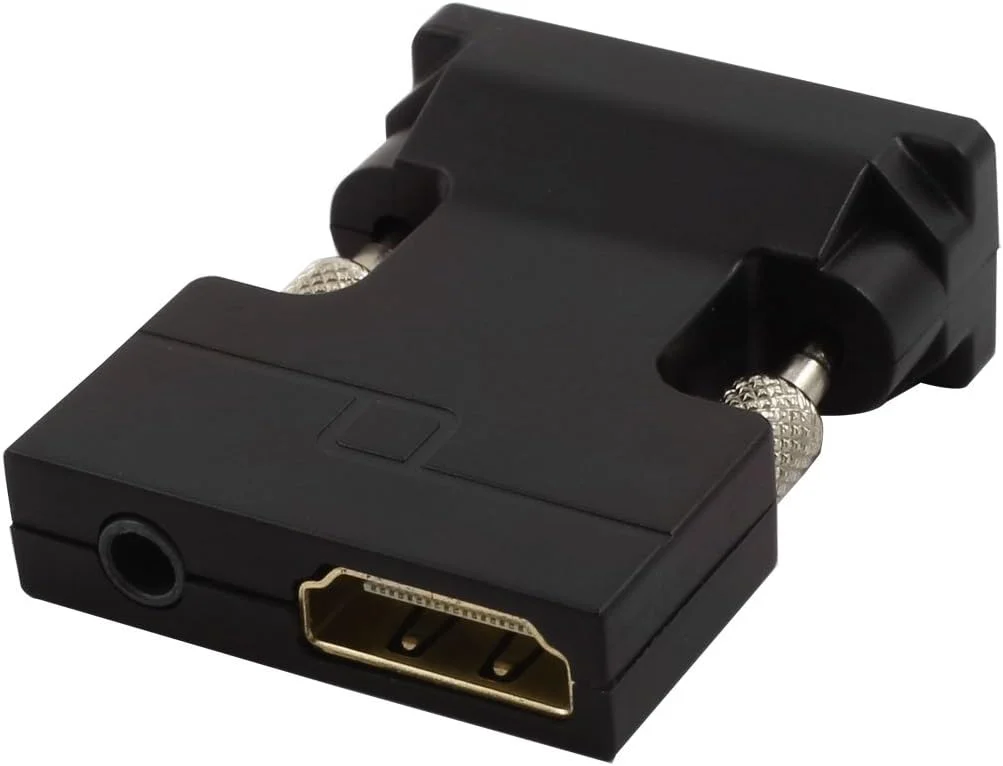 اتصال دهنده VGA نر به HDMI ماده کامپیوتر، پورت صوتی و تصویری 3.5 میلی متری مشکی همراه با کابل صوتی 3.5 میلی متری اتصال دهنده VGA نر به HDMI ماده کامپیوتر، پورت صوتی و تصویری 3.5 میلی متری مشکی همراه با کابل صوتی 3.5 میلی متری
