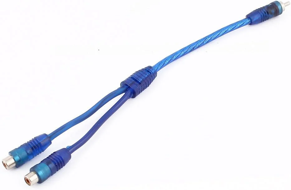 آداپتور RCA نر به دو RCA ماده، کابل صدا و تصویر، 5 عدد، آبی آداپتور RCA نر به دو RCA ماده، کابل صدا و تصویر، 5 عدد، آبی