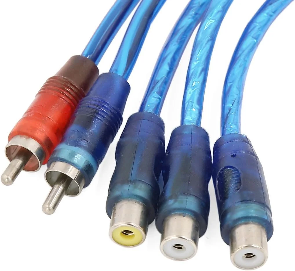 کابل تبدیل RCA مادگی به دو سر نری برای انتقال صدا و تصویر کابل تبدیل RCA مادگی به دو سر نری برای انتقال صدا و تصویر