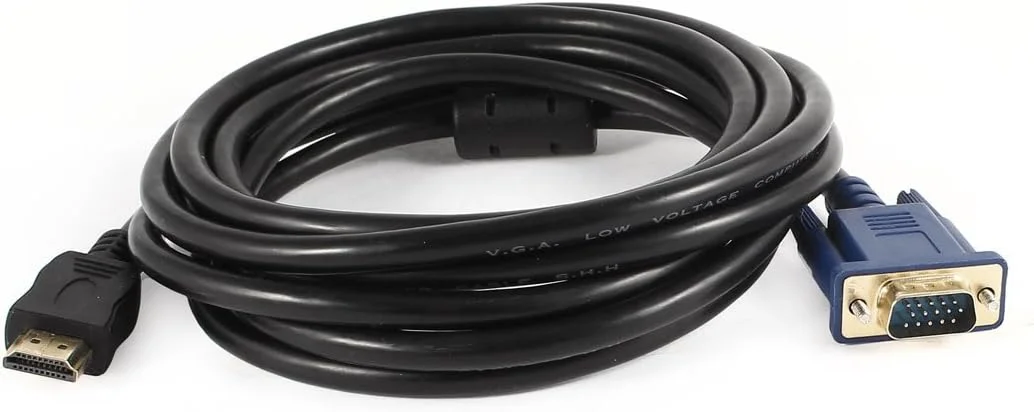 کابل اتصال مانیتور VGA 15 پین به HDMI نوع A نر به نر، طول 3 متر کابل اتصال مانیتور VGA 15 پین به HDMI نوع A نر به نر، طول 3 متر