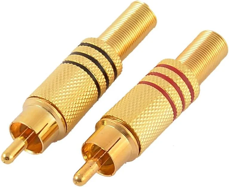 آداپتور RCA نر فنری فلزی، اتصال دهنده کابل صوتی و تصویری AV، بسته 5 عددی آداپتور RCA نر فنری فلزی، اتصال دهنده کابل صوتی و تصویری AV، بسته 5 عددی