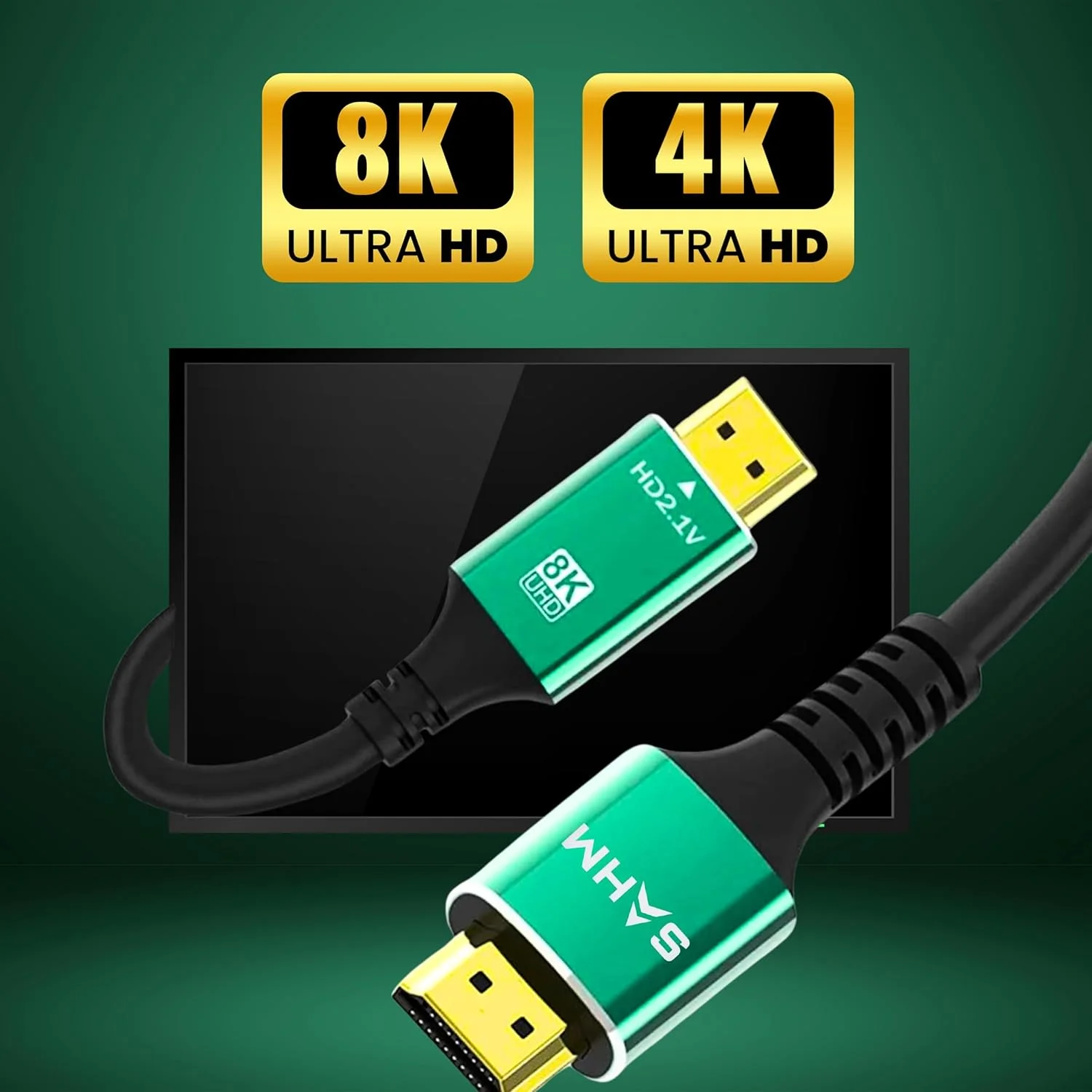 کابل HDMI 2.1 V با کیفیت 8K، طول 3 متر، سرعت فوق العاده بالای 48 گیگابیت بر ثانیه، 8K@60HZ، 4K@240HZ/144HZ/120HZ، پشتیبانی از eARC/Dolby/HDR 10+/HDCP 2.2&2.3، سازگار با PS5/Xbox Series X/MacBook Pro/Blu-ray کابل HDMI 2.1 V با کیفیت 8K، طول 3 متر، سرعت فوق العاده بالای 48 گیگابیت بر ثانیه، 8K@60HZ، 4K@240HZ/144HZ/120HZ، پشتیبانی از eARC/Dolby/HDR 10+/HDCP 2.2&2.3، سازگار با PS5/Xbox Series X/MacBook Pro/Blu-ray