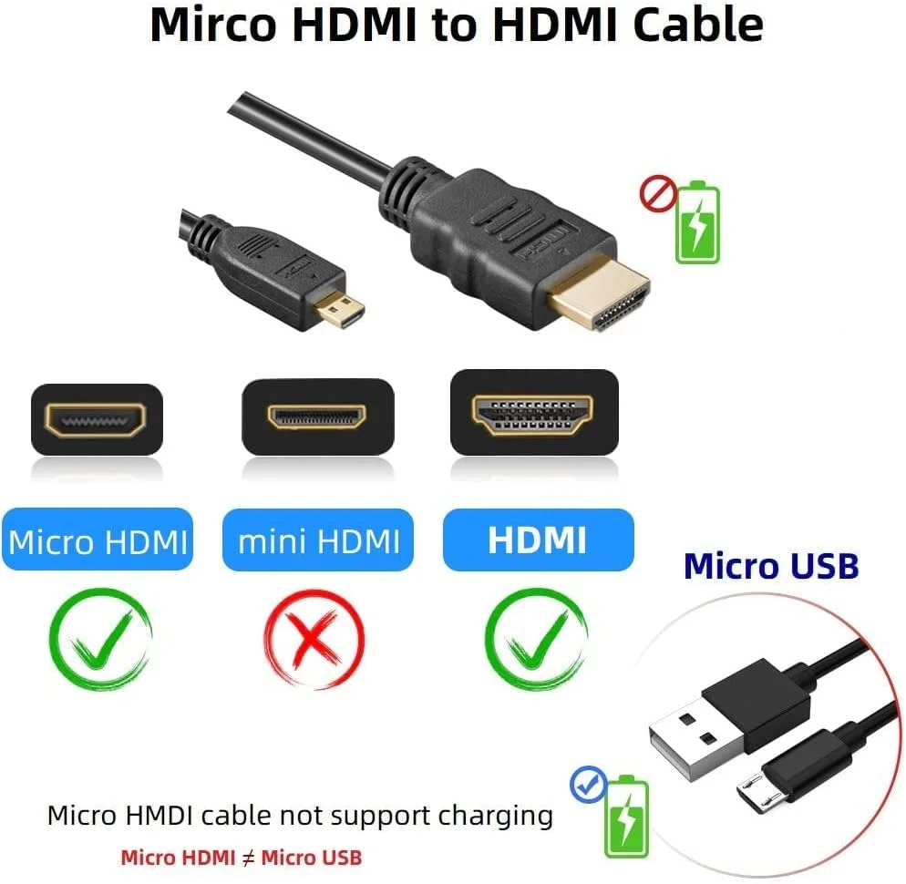 کابل میکرو HDMI به HDMI اسکیدو، پشتیبانی از اترنت، 3D، 4K HDR و ARC تا 4K@60Hz 18Gbps برای دوربین های اکشن/Gopro و دوربین فیلمبرداری، 1.5 متر (مشکی)