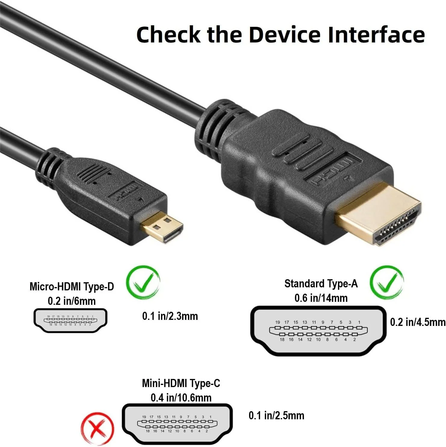 کابل میکرو HDMI به HDMI اسکیدو، پشتیبانی از اترنت، 3D، 4K HDR و ARC تا 4K@60Hz 18Gbps برای دوربین های اکشن/Gopro و دوربین فیلمبرداری، 1.5 متر (مشکی)