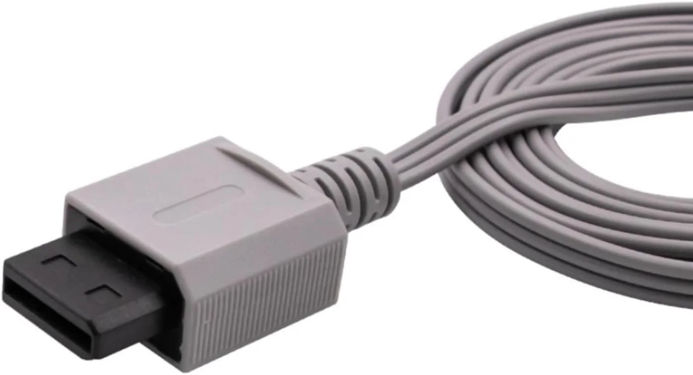 کابل 1.8 متری 3 RCA برای کنسول نینتندو Wii، کابل صوتی و تصویری AV کامپوزیت 480p با روکش طلایی 3RCA