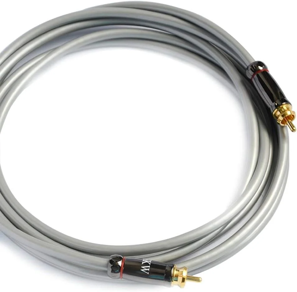 کابل ساب ووفر SKW RAC به RCA OFC، محافظ چندگانه با مس بدون اکسیژن برای سیستم های HiFi (1 متر، خاکستری) کابل ساب ووفر SKW RAC به RCA OFC، محافظ چندگانه با مس بدون اکسیژن برای سیستم های HiFi (1 متر، خاکستری)