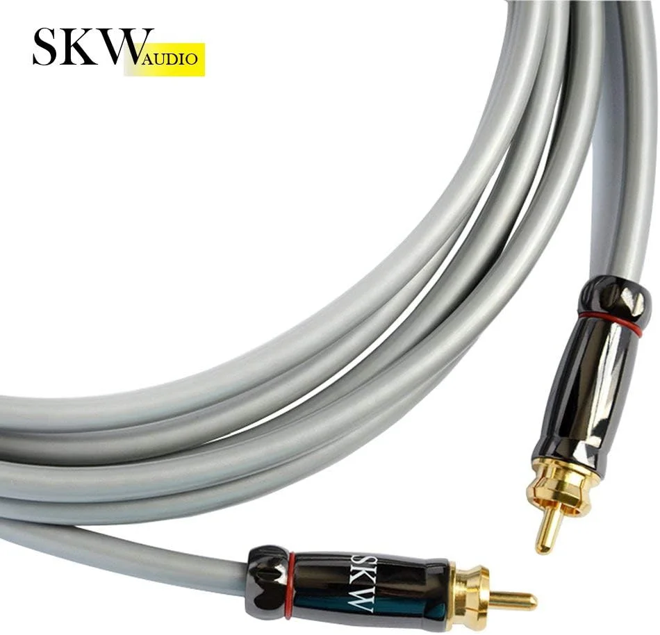 کابل ساب ووفر SKW RAC به RCA OFC، محافظ چندگانه با مس بدون اکسیژن برای سیستم های HiFi (1 متر، خاکستری) کابل ساب ووفر SKW RAC به RCA OFC، محافظ چندگانه با مس بدون اکسیژن برای سیستم های HiFi (1 متر، خاکستری)