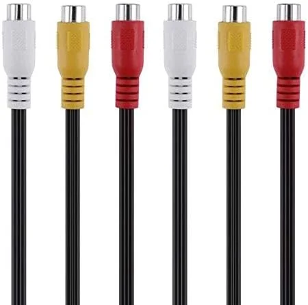 کابل RCA نر به مادگی، اسپلیتر صدا و تصویر AV، مناسب برای تلویزیون، DVD Player و اسپلیتر ویدیو HD-TV (3 نَر - 6 مادگی)