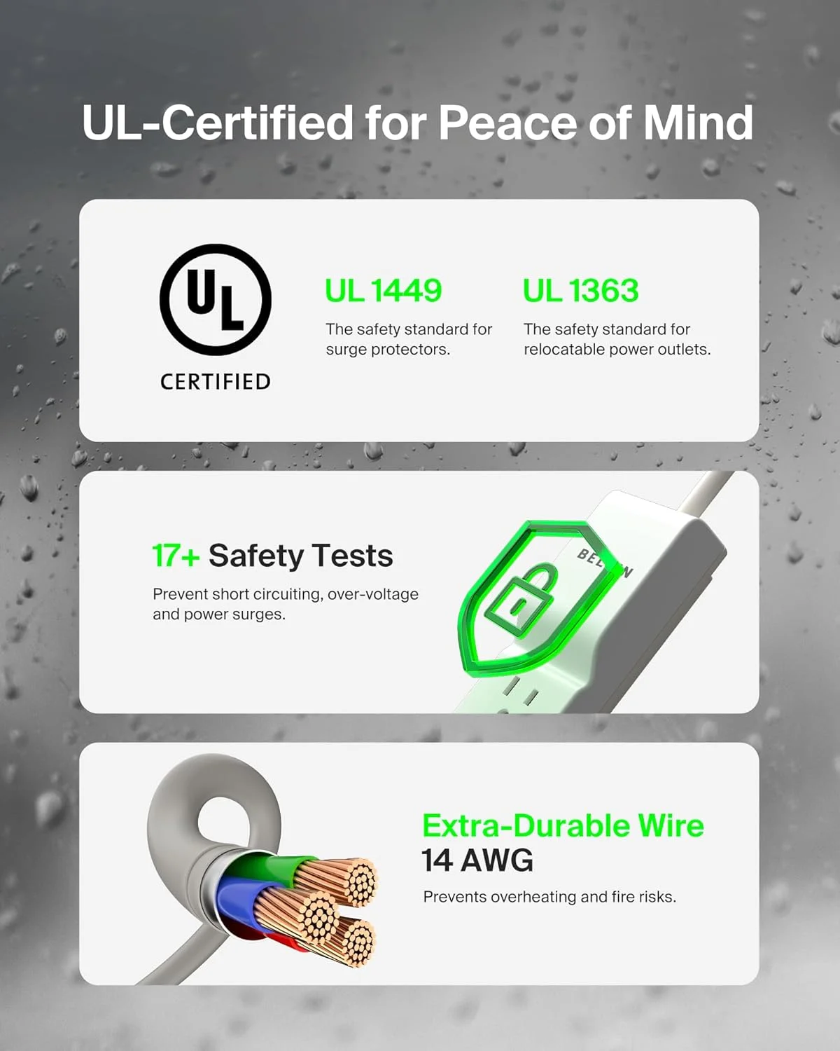 محافظ برق 6 خروجی بلکین با سیم برق 1.8 متری و دوشاخه چرخشی، 1080 ژول (BE106000-06R)