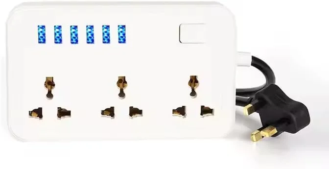 محافظ برق 5 پریز با نشانگر LED، سفید