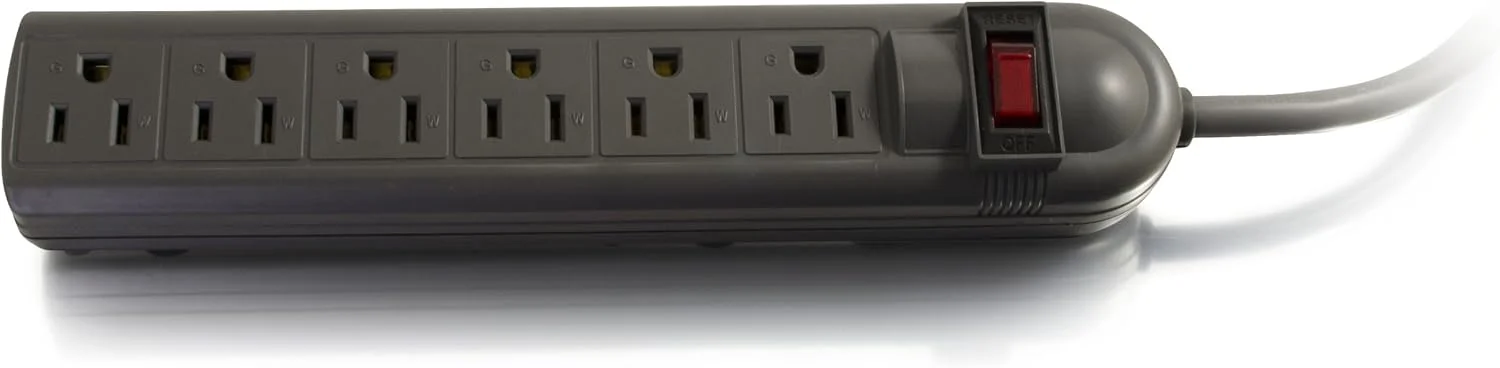 محافظ برق 6 پورت C2G 29300، مشکی