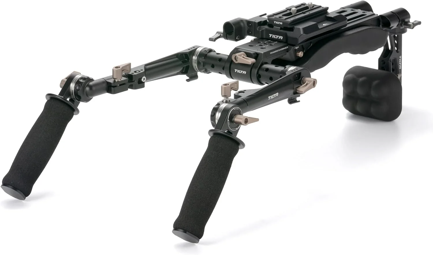ریگ شانه‌ای سبک وزن Tilta | تاشو | آلیاژ آلومینیوم درجه هوانوردی | رهاسازی سریع دوگانه | مانت راد 15 میلی‌متری/ آداپتور ریل NATO | سازگار با Manfrotto/Arca | TA-LSR-B