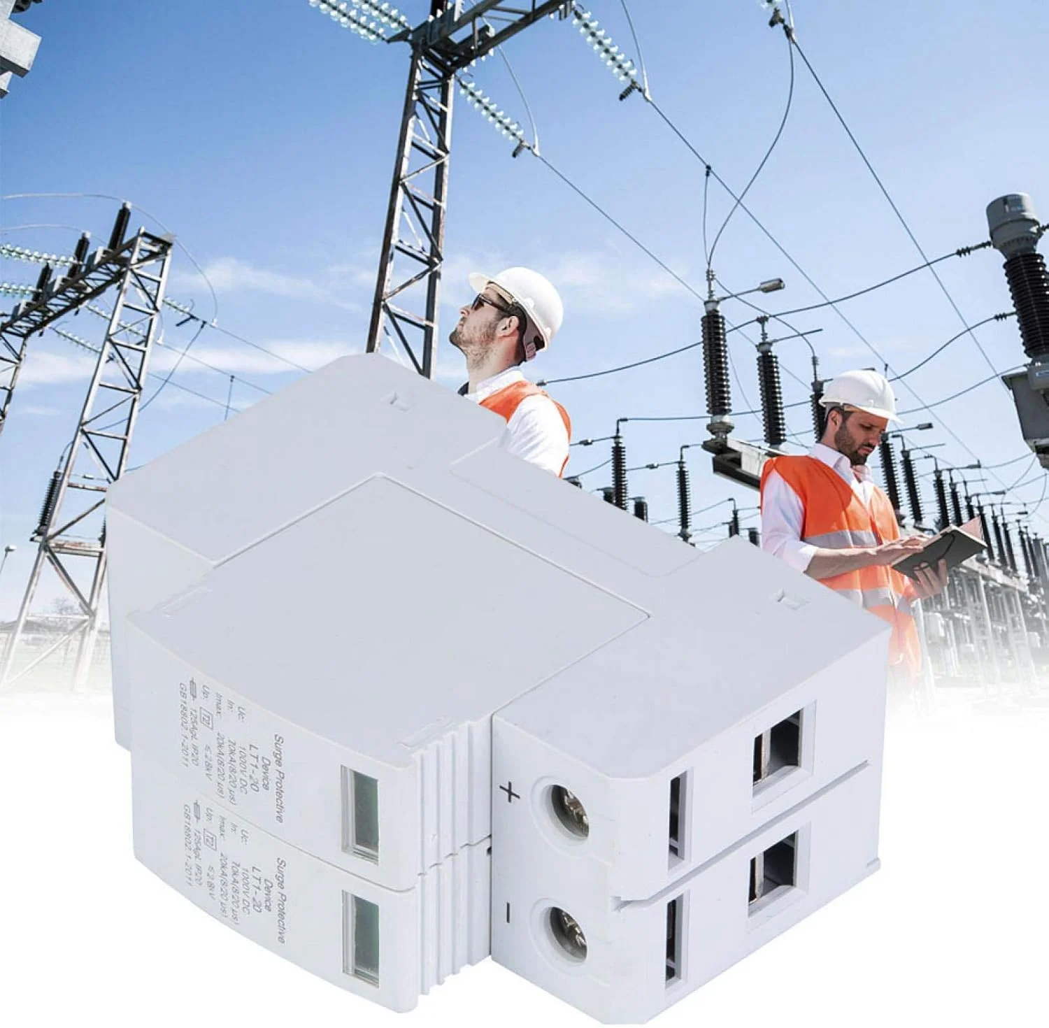 دستگاه محافظت از ولتاژ 2 پل 2P20KA و 2P40KA DC فتوولتائیک محافظ ولتاژ پایین (2P20KA)