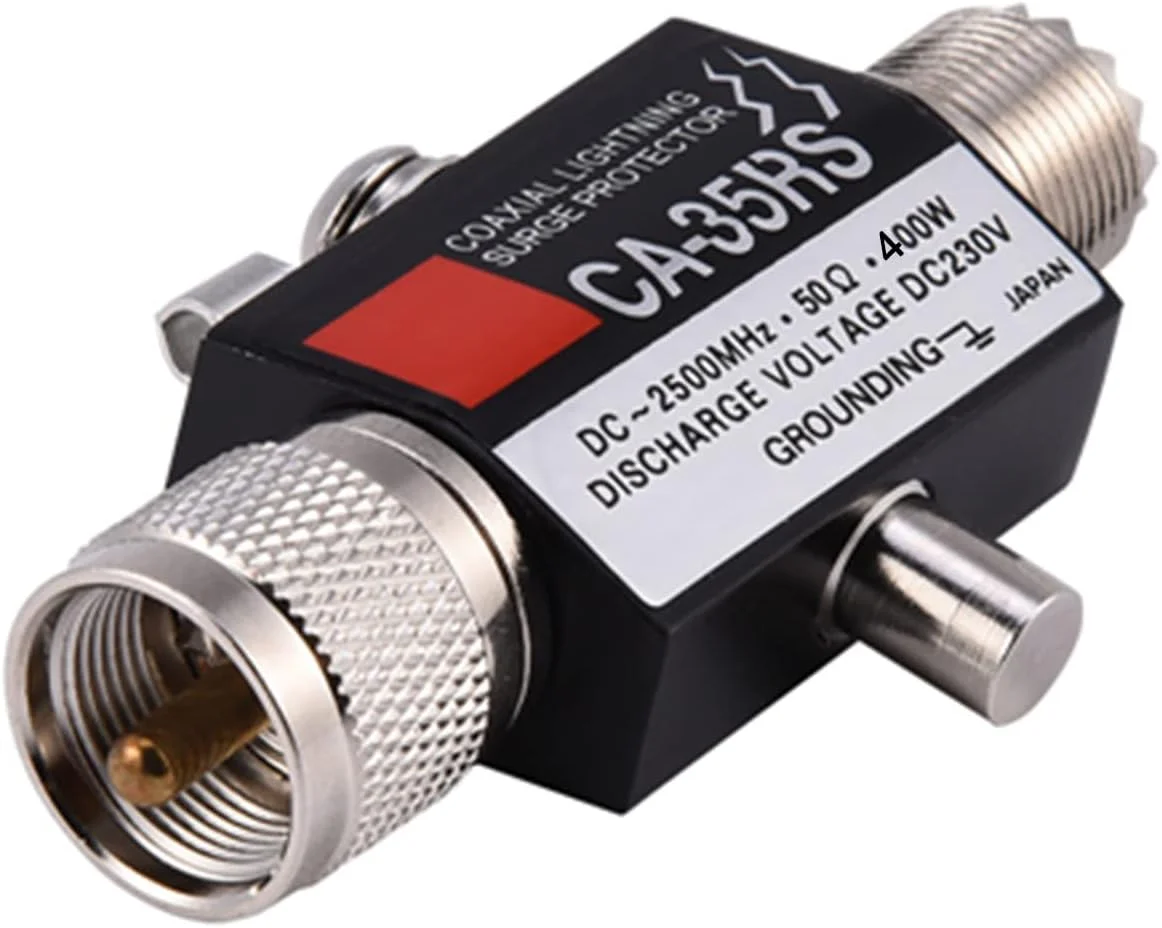 محافظ صاعقه گیر کواکسیال، ایمنی بالا 50 اهم برای آنتن با DC 230A و توان پیک 400W، ایده آل برای سیستم های فرستنده و گیرنده
