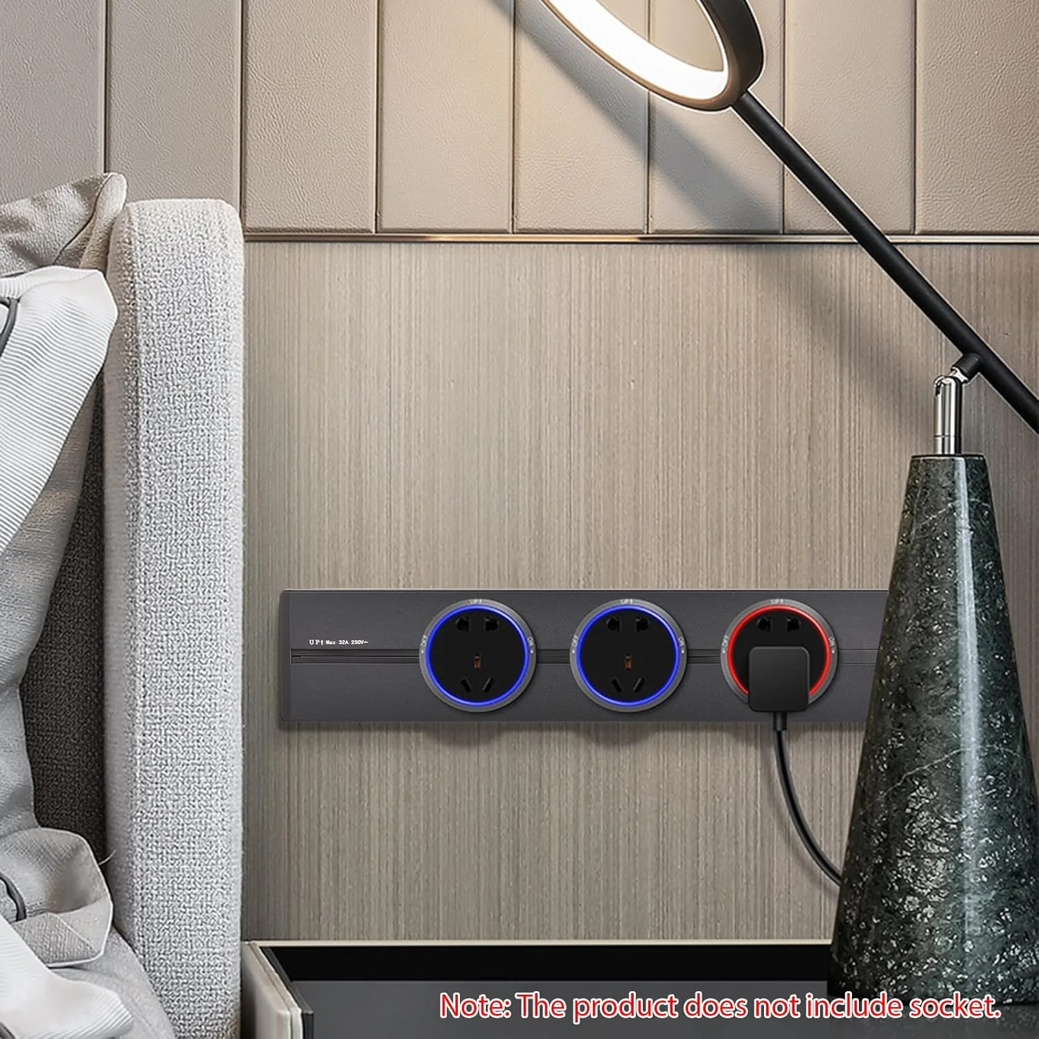 سیستم ریل پریز برق متحرک Eacam با توان بالا 8000 وات، توسعه دهنده پریز دیواری قابل جابجایی، سیم برق بدون سیم، محفظه مدیریت کابل ریلی کشویی برای پروژه های بهبود خانه