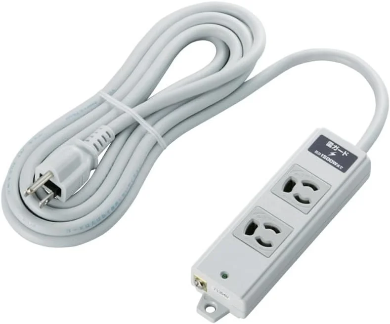 محافظ برق دو شاخه دیواری با دوشاخه سه پین و آهنربا 3 متری خاکستری T-WRMK3230LG / RS