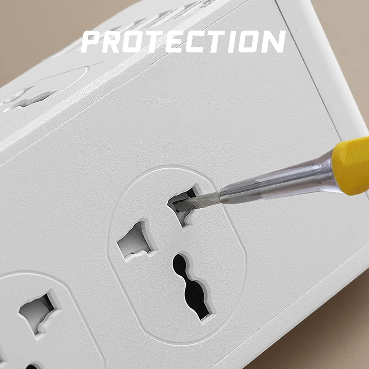 محافظ برق التر آزون با پورت USB و Type C، سیم رابط با دوشاخه تخت، دارای 10 پریز AC و 5 پورت USB و 1 پورت Type C، ایستگاه رومیزی کوچک، سوکت جمع و جور برای مسافرت، خانه و دفتر