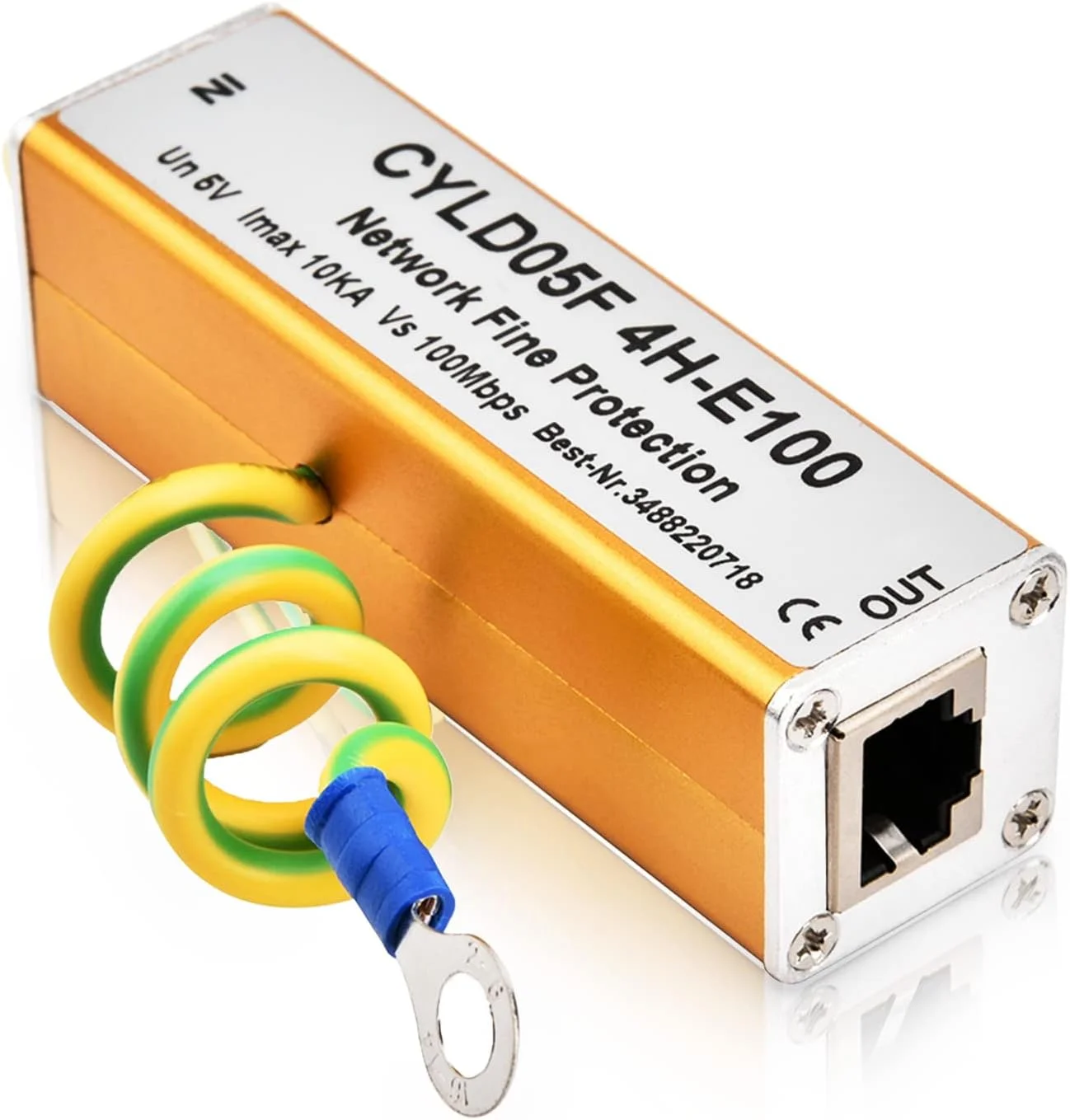 محافظ ولتاژ اترنت RJ45 RJ11، نصب با محافظت کامل، محافظ ولتاژ RJ45، محافظ ولتاژ شبکه اترنت 5 ولت، برای محافظت از سیستم ها در برابر ولتاژ بالا