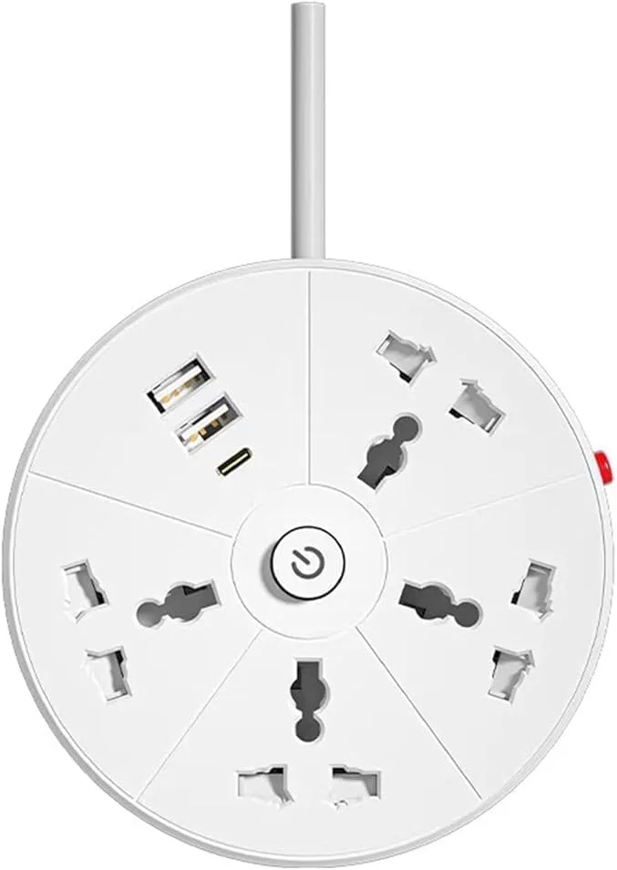 سیم سیار، چند راهی برق با 5 پریز برق 18F سیم سیار، چند راهی برق با 5 پریز برق 18F