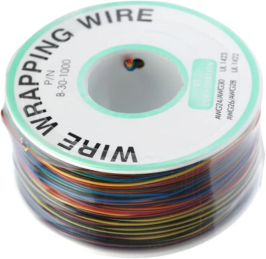 سیم عایق دار رنگی 8 رشته ای 250 متری 30AWG