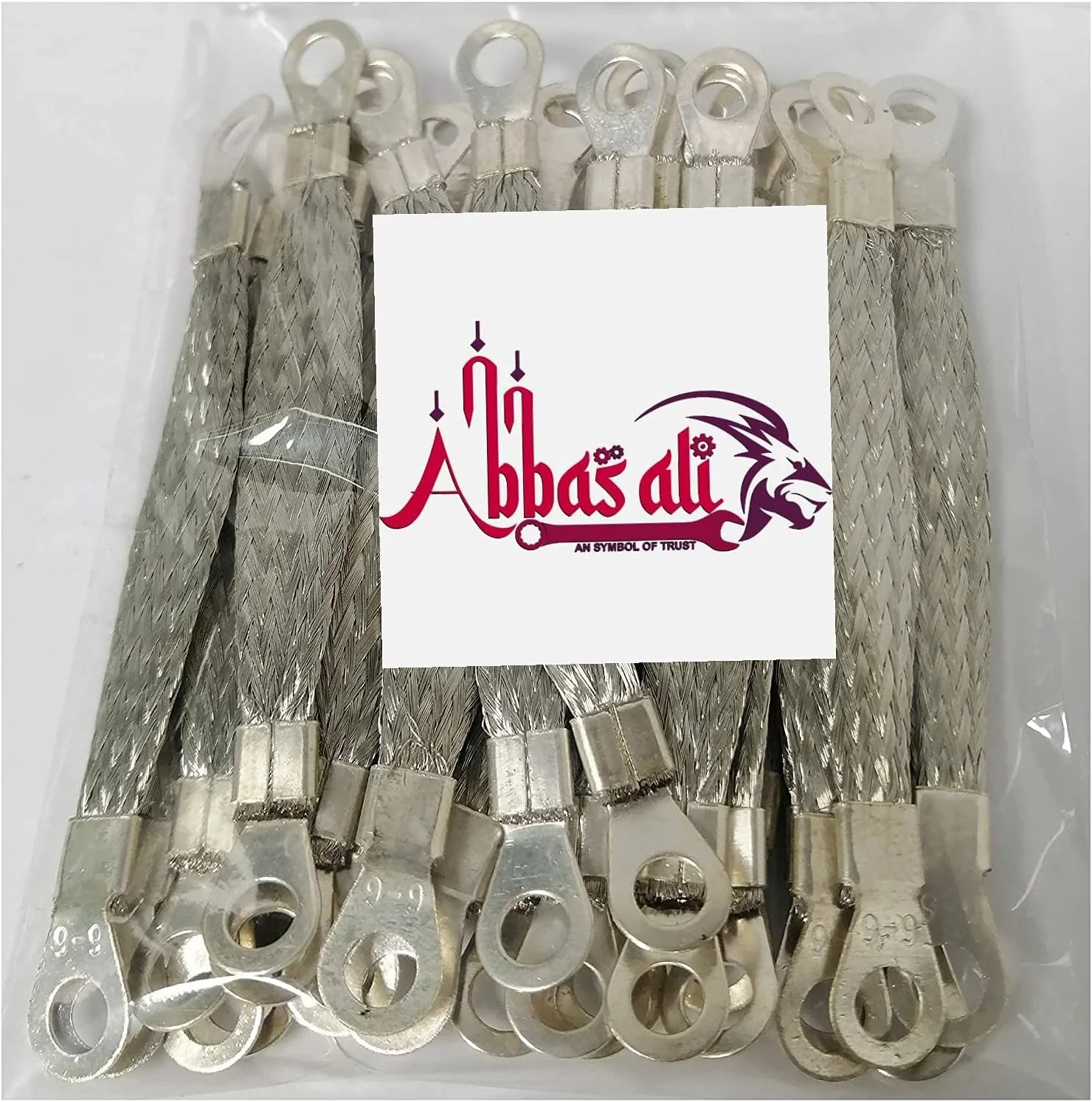 سیم اتصال زمین مسی عباسعلی برای سینی کابل (بسته 25 عددی)