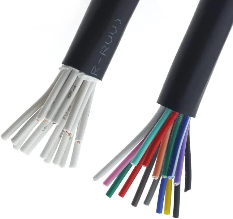 کابل کنترل چند هسته ای 1 متری با سیم مسی 14 هسته ای 0.12/0.2/0.3/0.5/0.75/1.0 میلی متر، کابل الکتریکی RVV با روکش نرم مشکی (14 هسته 0.5 میلی متر) کابل کنترل چند هسته ای 1 متری با سیم مسی 14 هسته ای 0.12/0.2/0.3/0.5/0.75/1.0 میلی متر، کابل الکتریکی RVV با روکش نرم مشکی (14 هسته 0.5 میلی متر)