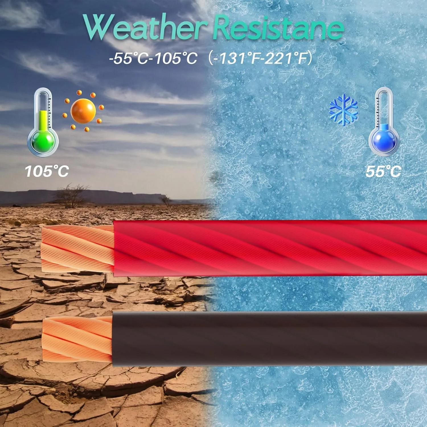 سیم گیج 0 (4.5 متر هر کدام، قرمز/مشکی)، آلومینیوم روکش مس، سیم خودرویی اصلی، سیم برق و اتصال بدنه آمپلی فایر خودرو 1/0، بلندگوی صوتی خودرو، آمپلی فایر، قرمز شفاف، با 10 عدد وارنیش حرارتی سیم گیج 0 (4.5 متر هر کدام، قرمز/مشکی)، آلومینیوم روکش مس، سیم خودرویی اصلی، سیم برق و اتصال بدنه آمپلی فایر خودرو 1/0، بلندگوی صوتی خودرو، آمپلی فایر، قرمز شفاف، با 10 عدد وارنیش حرارتی