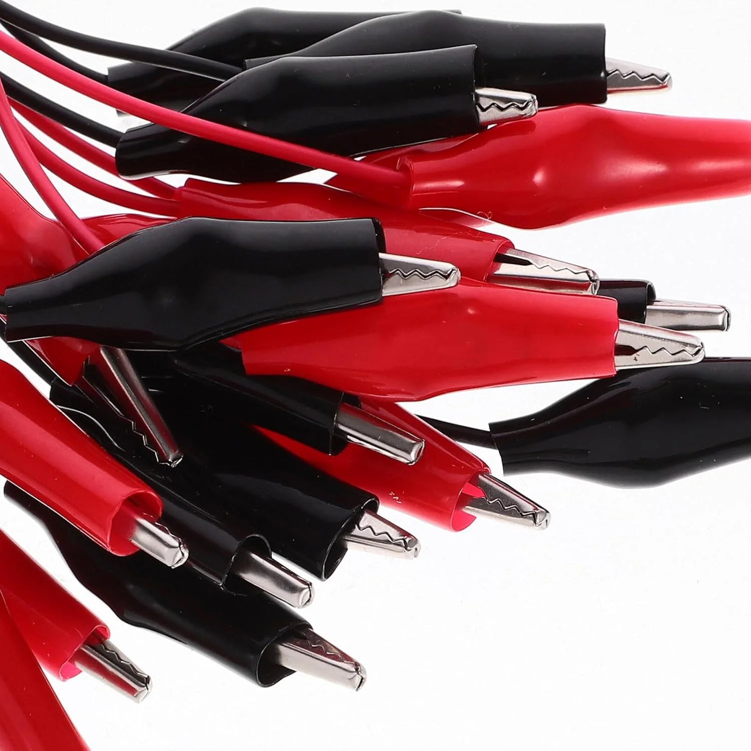 Artibetter کیت سیم مدار اتصال قرمز مشکی، 10 عدد کابل الکتریکی دو سر 50 سانتی متری سیم مسی برای آزمایشگاه فیزیک، نمایش اتصالات برق، آموزش