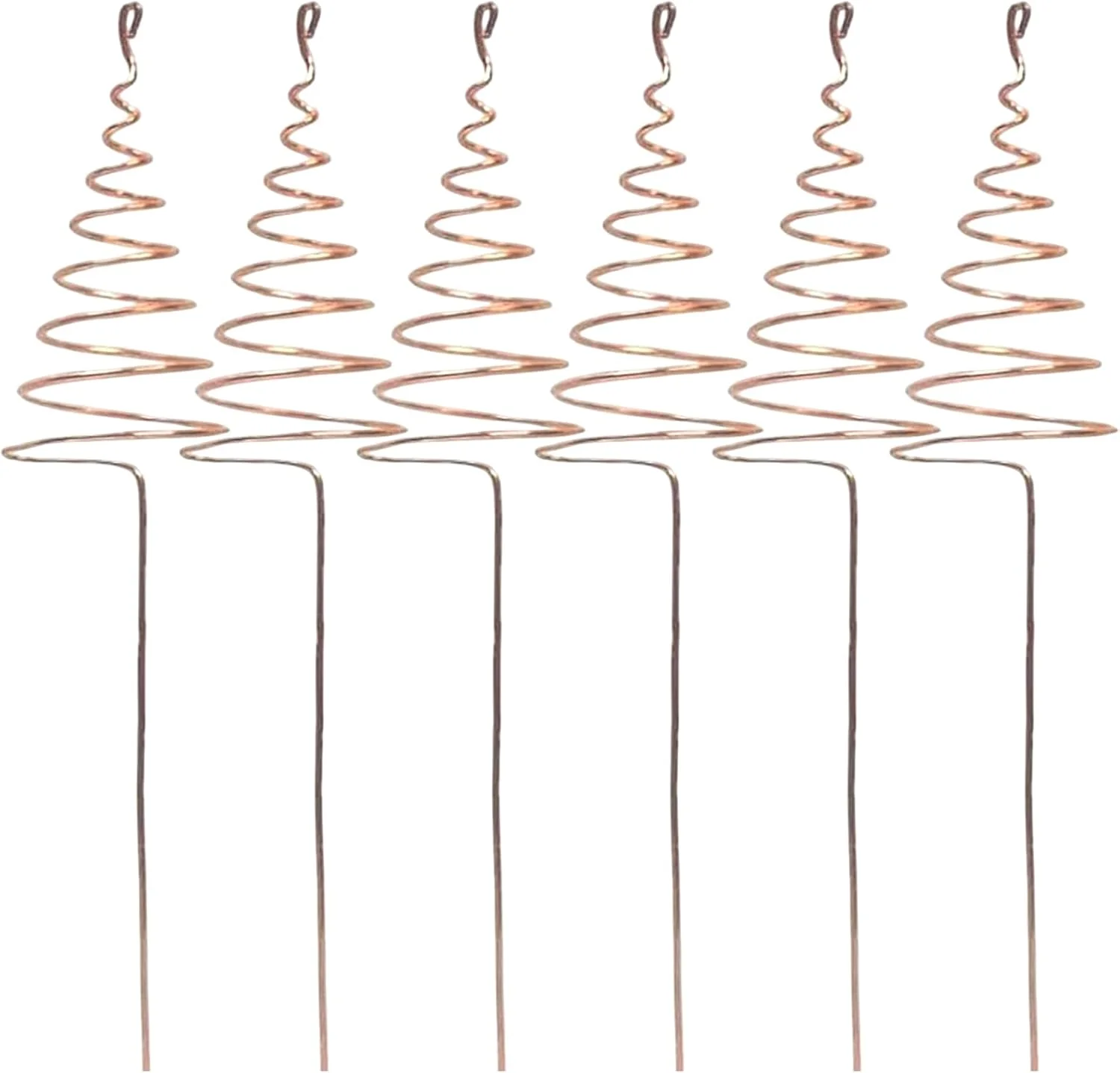 میله های مسی باغ | میله های سیم مسی برای باغبانی در فضای باز - میله های مارپیچی قوی برای پشتیبانی از رشد سبزیجات، گل ها، توری و محوطه سازی باغ