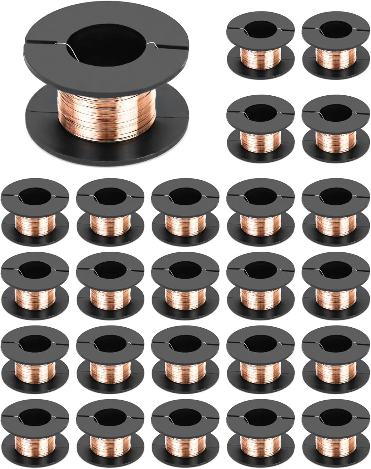 سیم مسی روکش دار ۰.۱ میلی متری، ۲۵ عددی، سیم مغناطیسی مسی با طول ۸ متر برای اتصال یا لحیم کاری