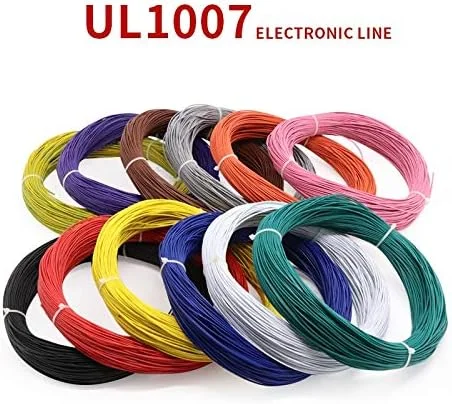 سیم افشان 1007، کابل سیم مسی قلع اندود PVC با استاندارد UL1007 به طول 2 متر، در اندازه های 16/18/20/22/24/26/28/30 AWG در رنگ های سفید/مشکی/قرمز/زرد/سبز/آبی/طوسی/بنفش/قهوه ای/نارنجی (رنگ: نارنجی، طول: 2 متر)