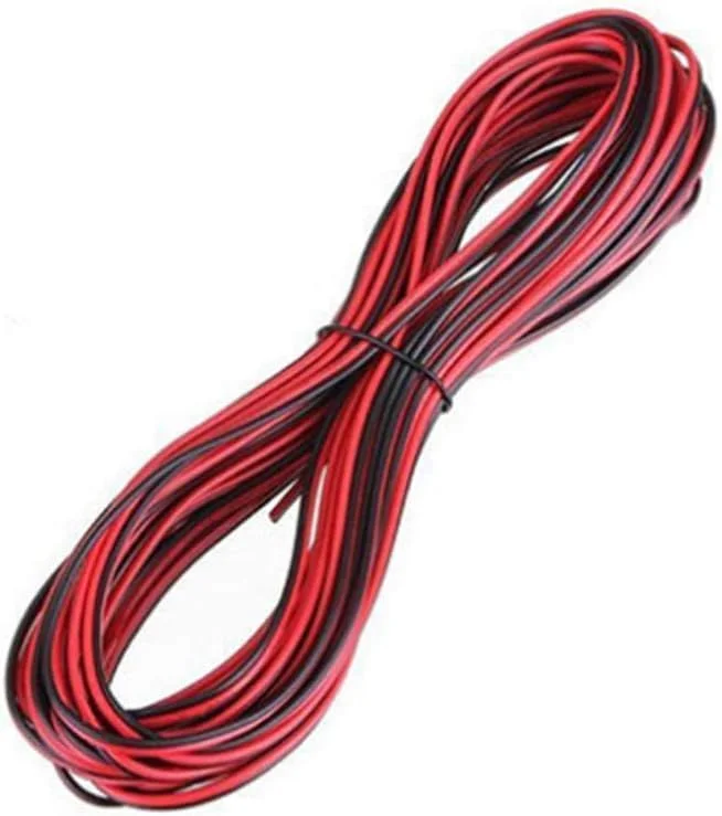 سیم رابط 2 پین 20 متری Duravel، مناسب برای نوارهای LED، مشکی قرمز، سیم برق حرفه ای سیم رابط 2 پین 20 متری Duravel، مناسب برای نوارهای LED، مشکی قرمز، سیم برق حرفه ای