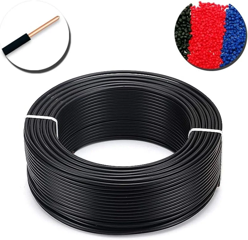 سیم مفتولی تک رشته هواهوا، سیم مفتولی سخت 1.5mm²، 2.5mm² استاندارد ملی سیم مسی خالص بدون اکسیژن کابل خانگی مناسب برای بهبود خانه 100 متری (اندازه: 1.5mm²)