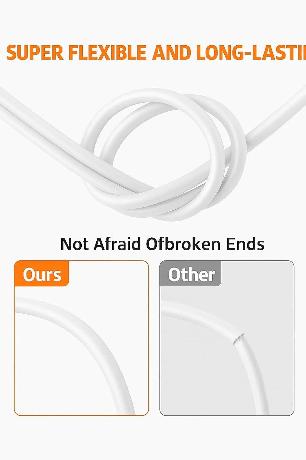 سیم افشان تخت دو رشته U.E با سطح مقطع 0.75 میلی‌متر مربع، دمای قابل تحمل 70 درجه سانتیگراد، 100% مس، رنگ سفید - ساخت ترکیه - کابل برق بادوام (50 متر)