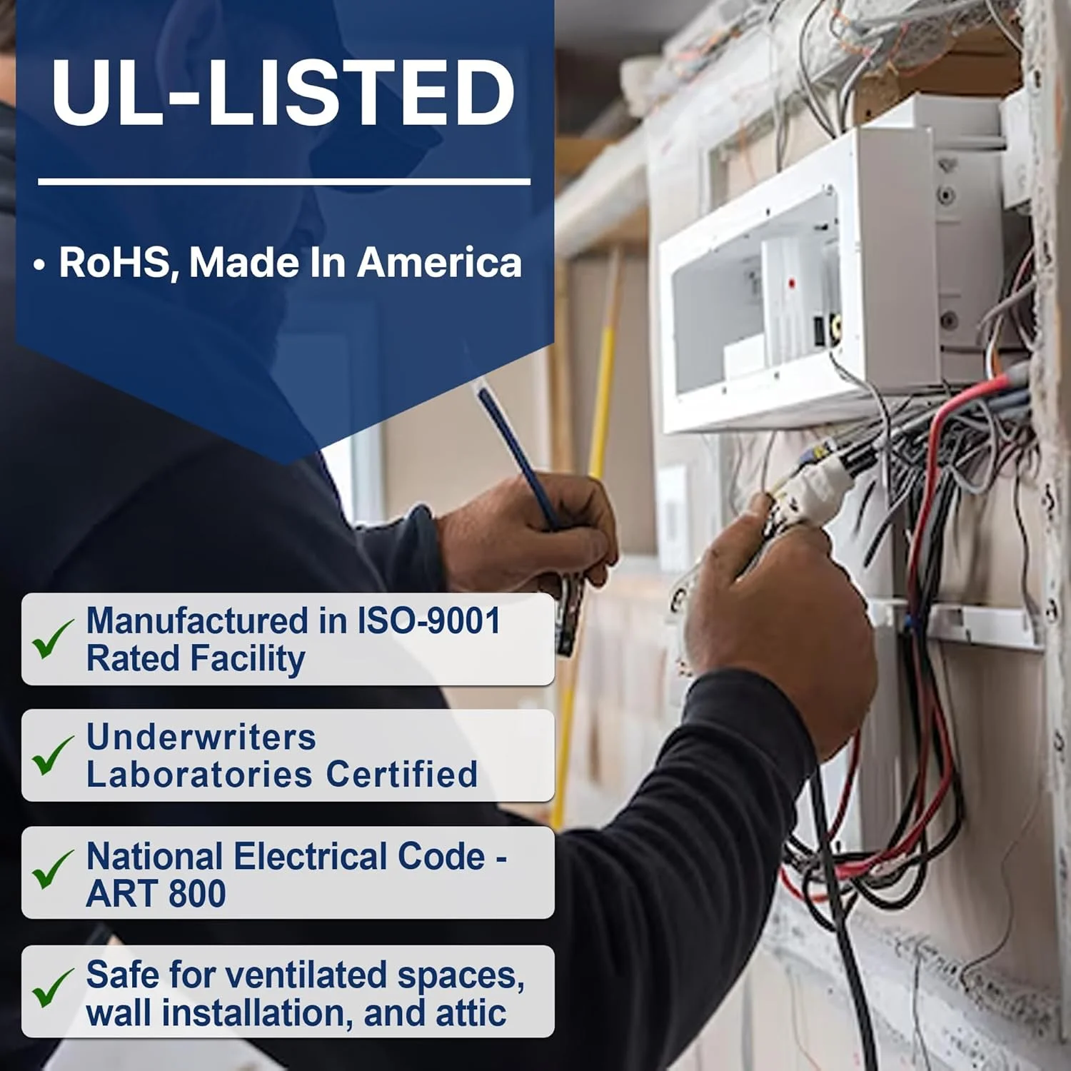 سیم گیج 22 (22 AWG) - کابل شیلددار مسی رشته ای 4 رسانا - سیم برق خانگی 22/4 دارای لیست UL - ولتاژ پایین تا 300 ولت - روکش Plenum کم دود CL3P - ساخت ایالات متحده آمریکا (100 فوت - سفید)