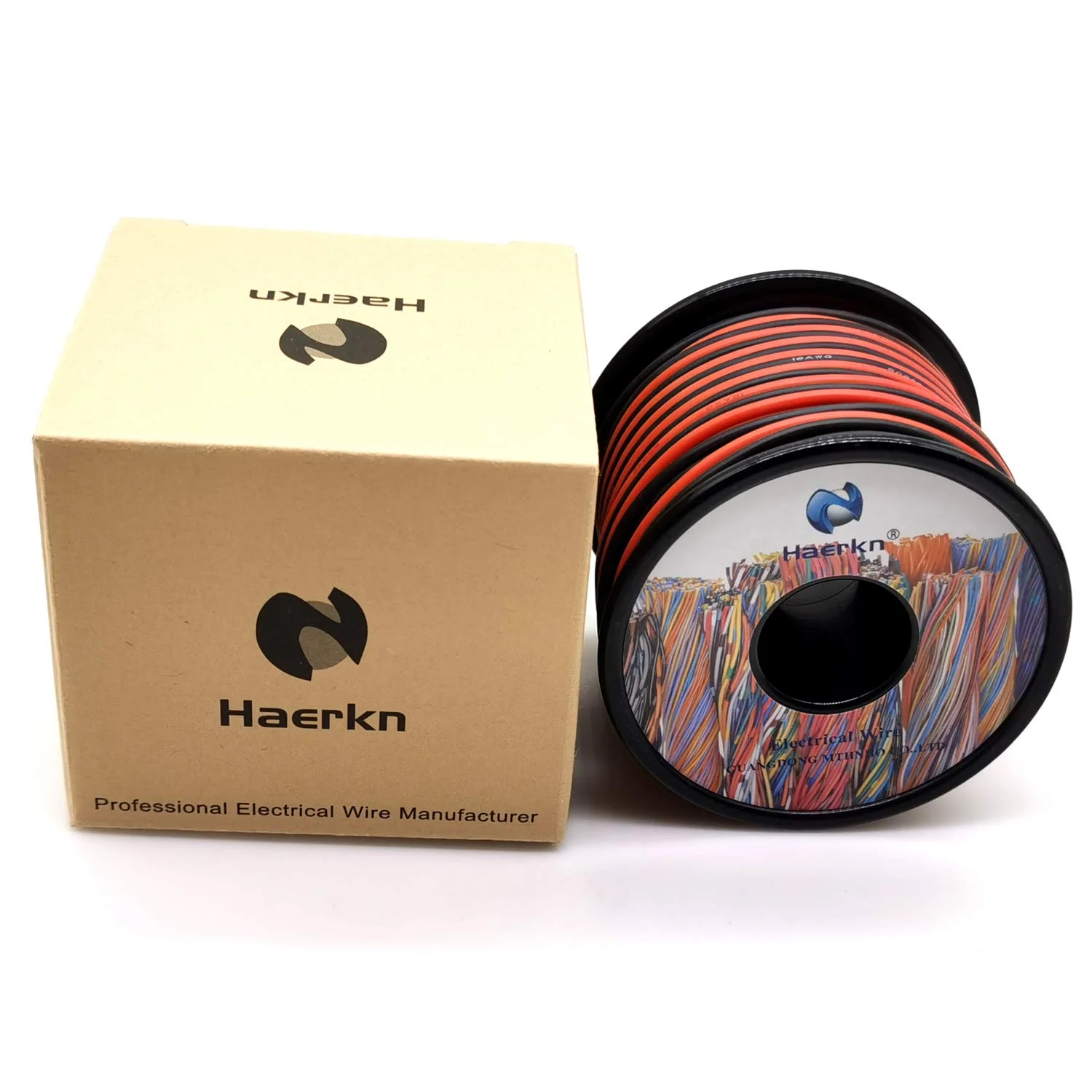 سیم برق سیلیکونی Haerkn با گیج 22 و طول 200 فوت [100 فوت مشکی، 100 فوت قرمز] سیم جداگانه با مس قلع اندود بدون اکسیژن، مقاوم در برابر دمای بالا