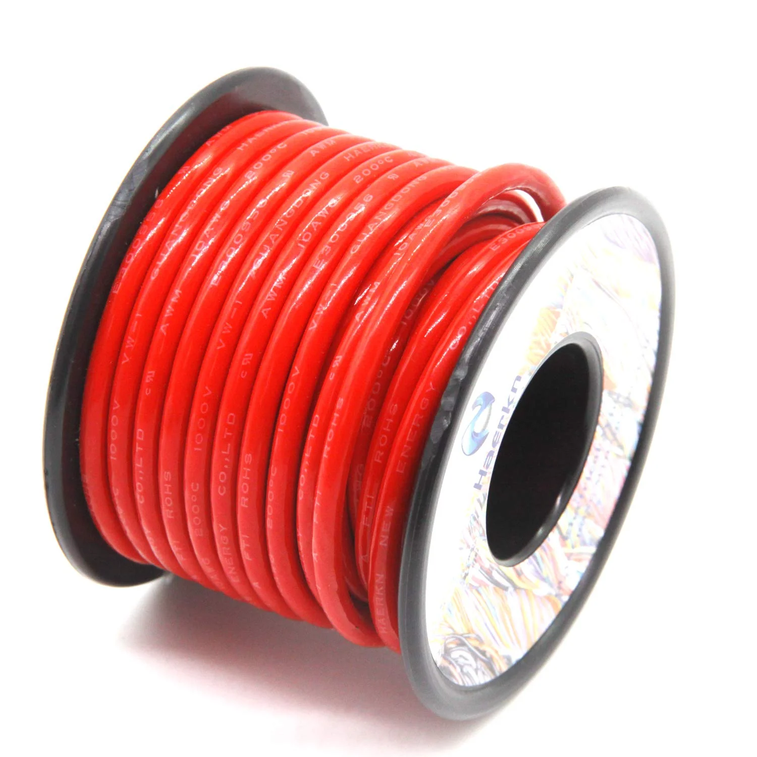 سیم درجه یک دریایی Haerkn گیج 10، قرمز، 7.5 متر، 1000 ولت، 50 آمپر، مس قلع اندود، 37 رشته، دمای بالا خودرو، سیم های سخت، سیم اتصال، سازگار با هر دستگاه تا 1000 ولت و 50 آمپر