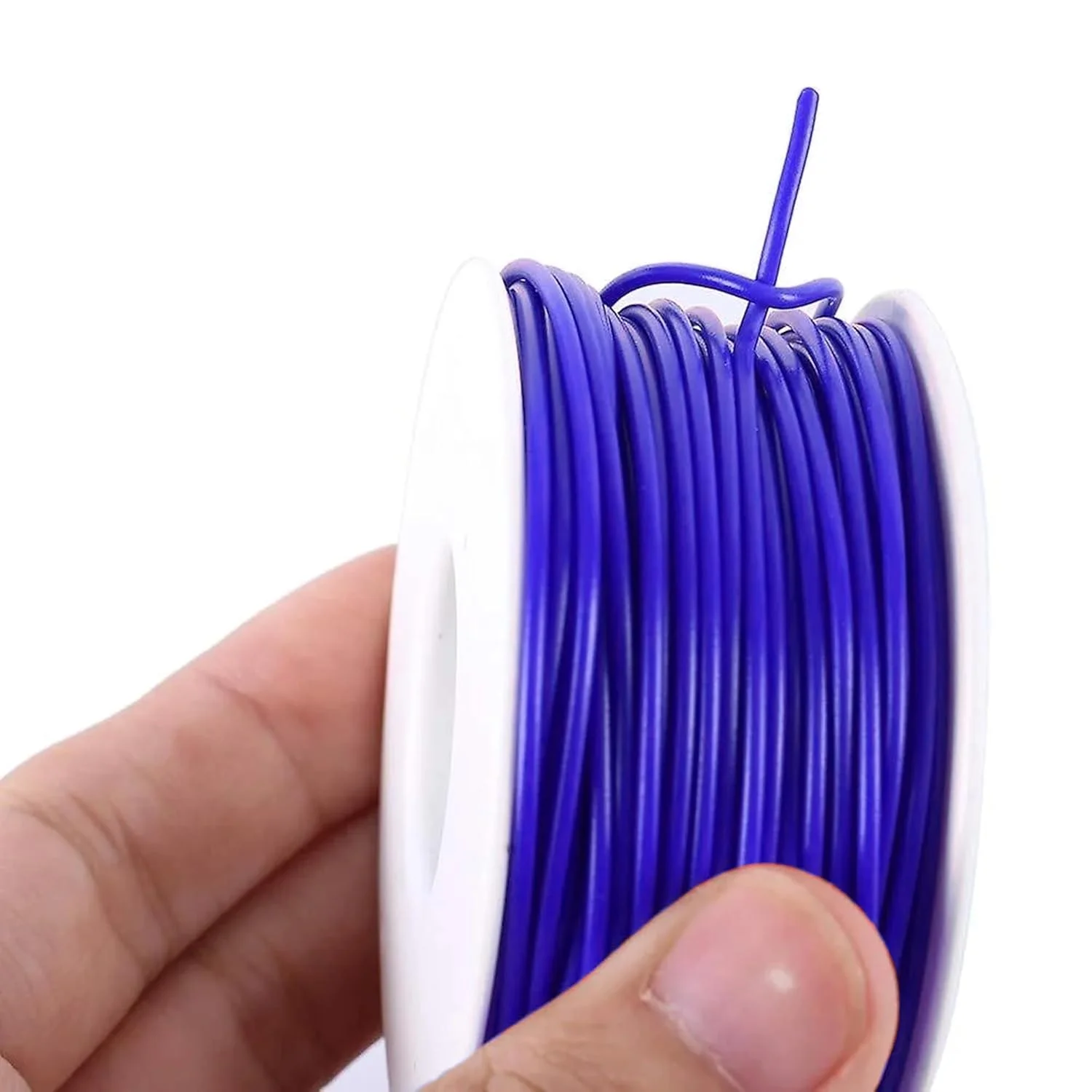 سیم مسی عایق دار قرمز و آبی | قطر 1 میلی متر | طول 25 متر در هر رول | کابل روکش دار تک هسته ای مسی | ایده آل برای لوازم الکترونیکی و برقی (قرمز و آبی)