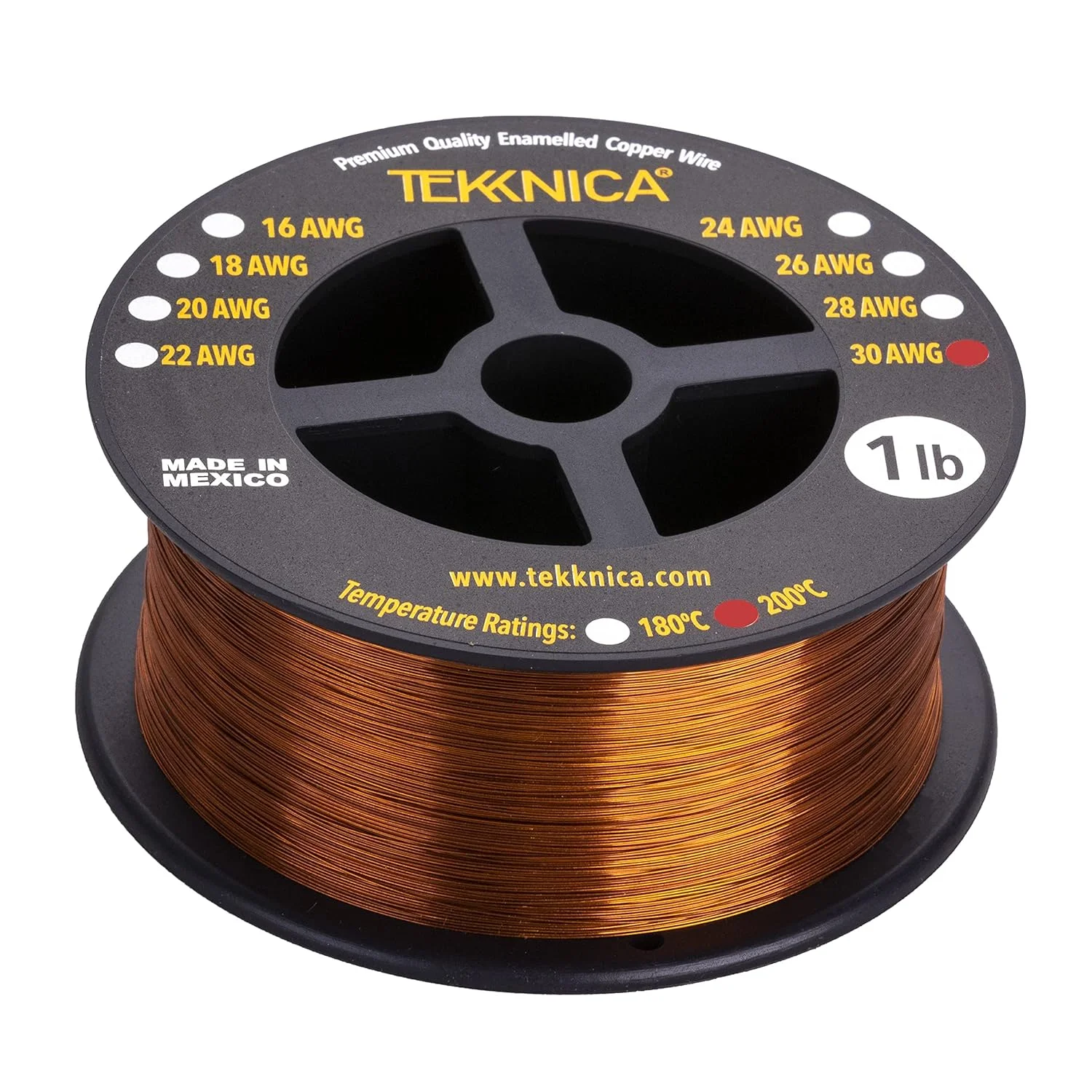 سیم لاکی 30 AWG - سیم پیچی لاکی - 100% مس - 453 گرم - قطر 0.325 میلی متر - درجه حرارت 200 درجه سانتیگراد سیم لاکی 30 AWG - سیم پیچی لاکی - 100% مس - 453 گرم - قطر 0.325 میلی متر - درجه حرارت 200 درجه سانتیگراد