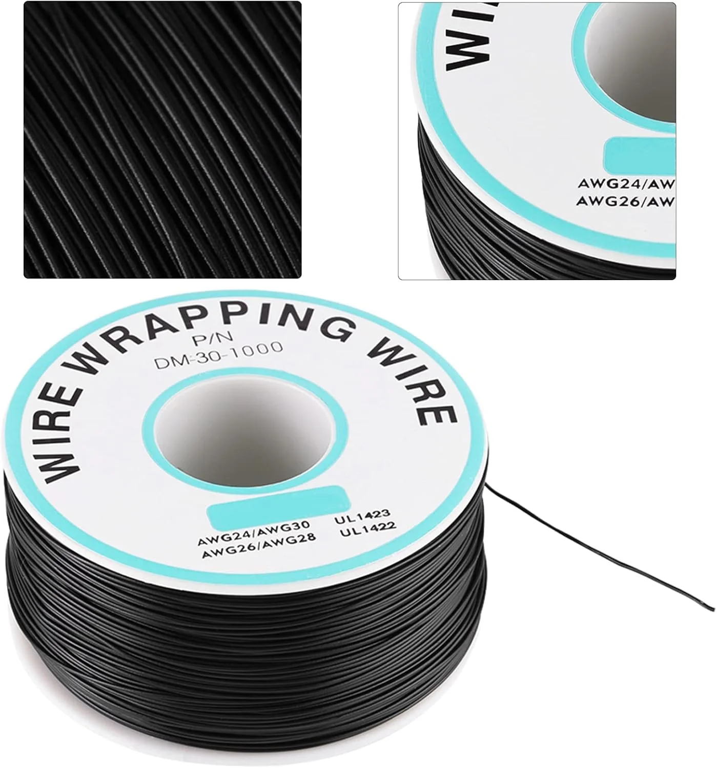 سیم الکترونیکی Melfi B -30-1000 با اندازه 30 AWG – کابل مسی قلع اندود 250 متری با هسته جامد برای بردهای مدار، بردبورد، تعمیرات جامپر و نمونه سازی سریع (رنگ مشکی) سیم الکترونیکی Melfi B -30-1000 با اندازه 30 AWG – کابل مسی قلع اندود 250 متری با هسته جامد برای بردهای مدار، بردبورد، تعمیرات جامپر و نمونه سازی سریع (رنگ مشکی)