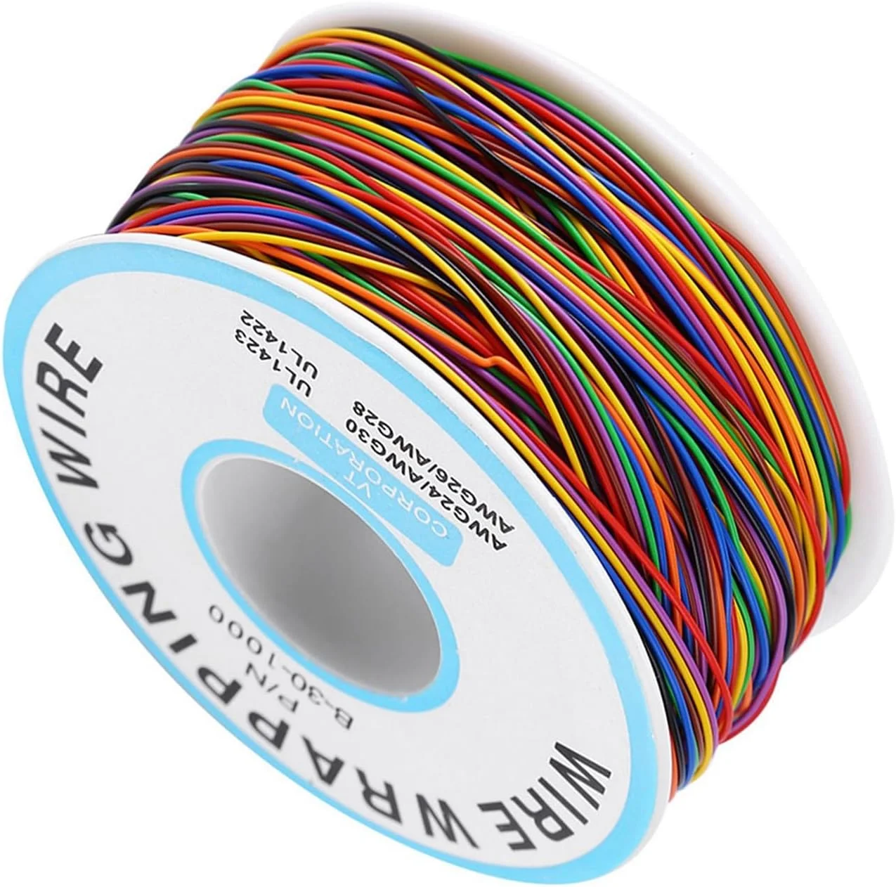 کابل جامپر عایق 8 سیم رنگی با قرقره پلاستیکی برای لپ تاپ، کابل مسی قلع اندود، مادربرد، نمایشگر LCD، برد بورد، استفاده در تست الکترونیکی، 30AWG، 0.6 میلی متر کابل جامپر عایق 8 سیم رنگی با قرقره پلاستیکی برای لپ تاپ، کابل مسی قلع اندود، مادربرد، نمایشگر LCD، برد بورد، استفاده در تست الکترونیکی، 30AWG، 0.6 میلی متر