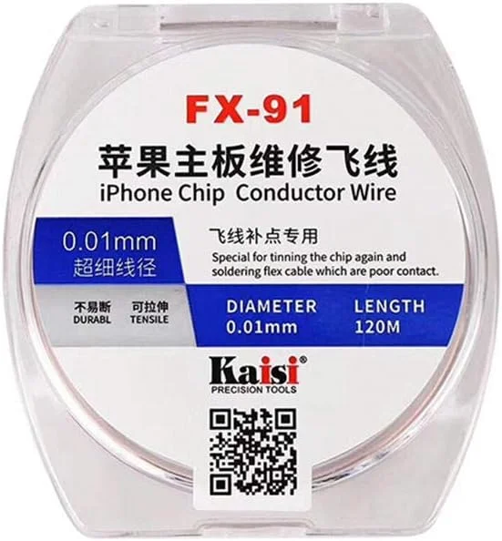 سیم مسی روکش دار پلی یورتان نئوچی، 0.01 میلی متر، 120 متر، مناسب برای لحیم کاری و اتصال قطعات آیفون سیم مسی روکش دار پلی یورتان نئوچی، 0.01 میلی متر، 120 متر، مناسب برای لحیم کاری و اتصال قطعات آیفون