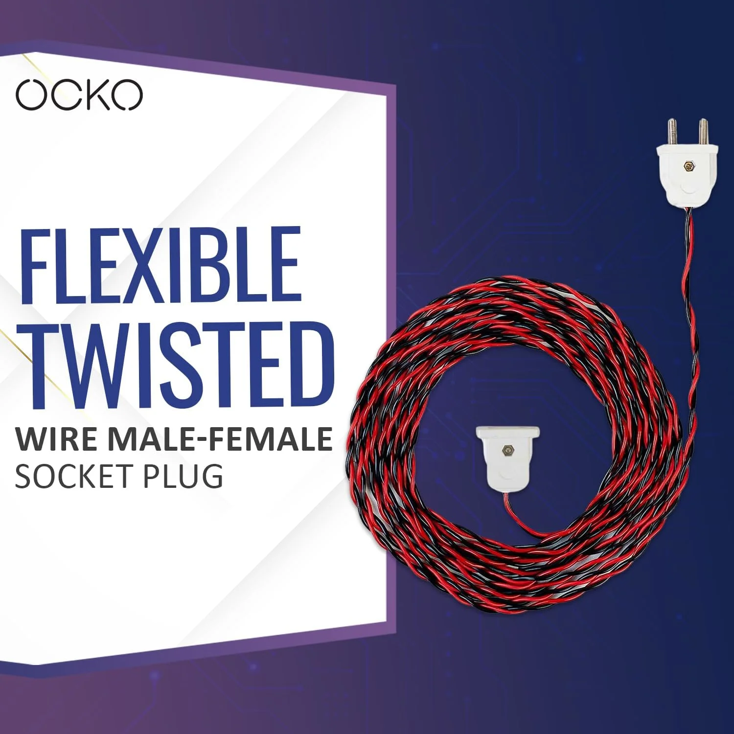 سیم انعطاف پذیر اوکو با دوشاخه نری-مادگی | سیم مسی با دوشاخه 2 پین | سیم تخت، سیم رابط برای مصارف گوناگون، تزئینات جشن، اعیاد، کریسمس و غیره (10 متر، چند رنگ) سیم انعطاف پذیر اوکو با دوشاخه نری-مادگی | سیم مسی با دوشاخه 2 پین | سیم تخت، سیم رابط برای مصارف گوناگون، تزئینات جشن، اعیاد، کریسمس و غیره (10 متر، چند رنگ)