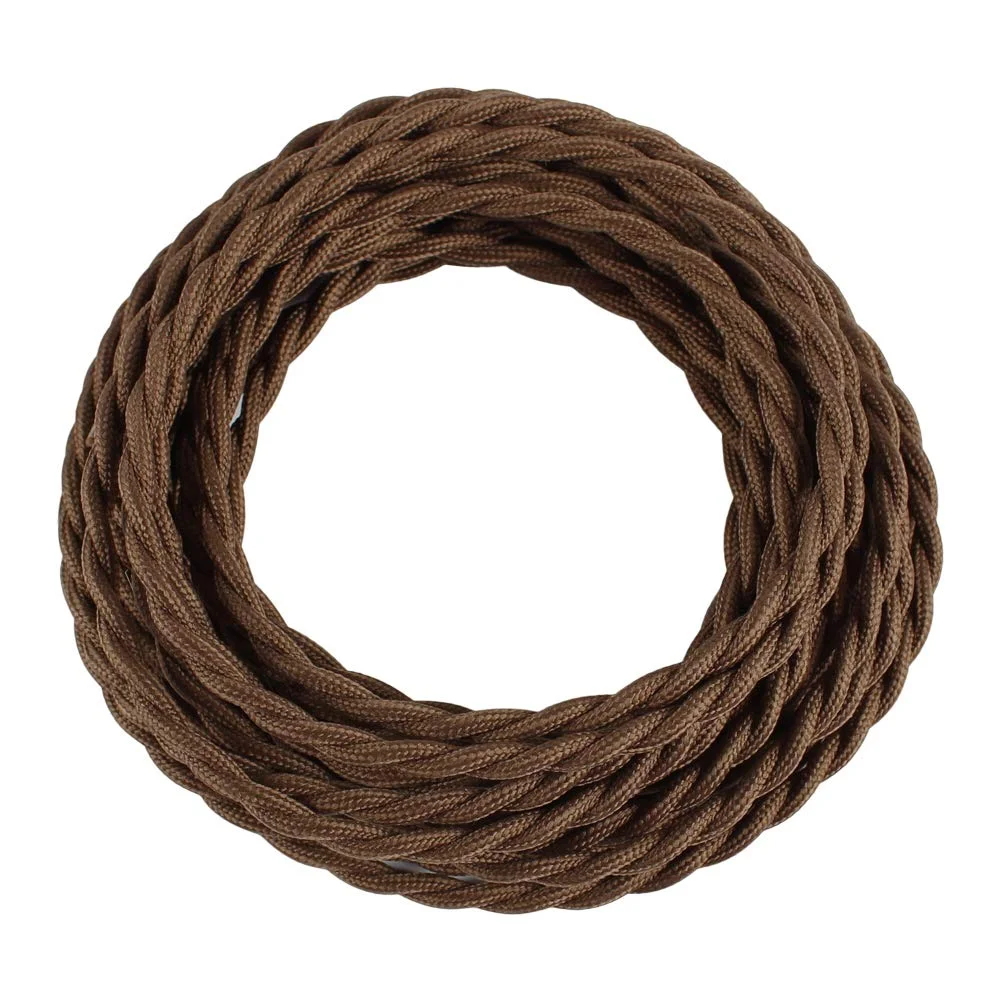 سیم روکش پارچه ای بافته شده 7.5 متری، سیم برق صنعتی 18/2، سبک قدیمی گیج 18 برای لامپ های قدیمی، پروژه های DIY (قهوه ای شکلاتی) سیم روکش پارچه ای بافته شده 7.5 متری، سیم برق صنعتی 18/2، سبک قدیمی گیج 18 برای لامپ های قدیمی، پروژه های DIY (قهوه ای شکلاتی)