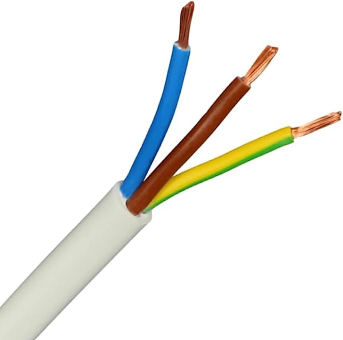 سیم برق چند هسته ای انعطاف پذیر پی وی سی RACO، کابل برق مسی 5 متری (6 میلی متر، 3 هسته)