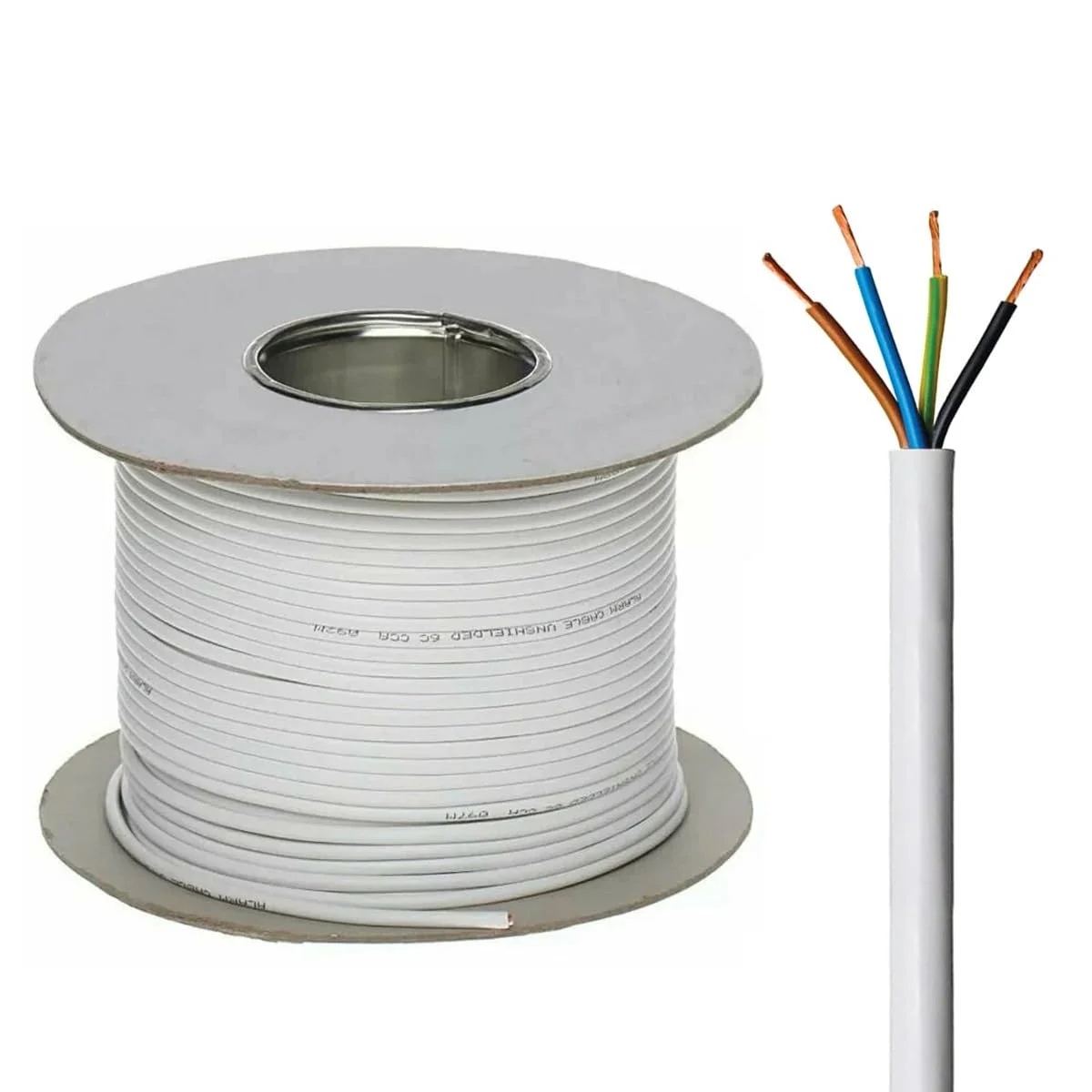 سیم برق چند رشته ای انعطاف پذیر PVC راکو الکتریکال | کابل برق مسی برای سیم کشی عمومی (4 هسته، 2.5 میلی متر)