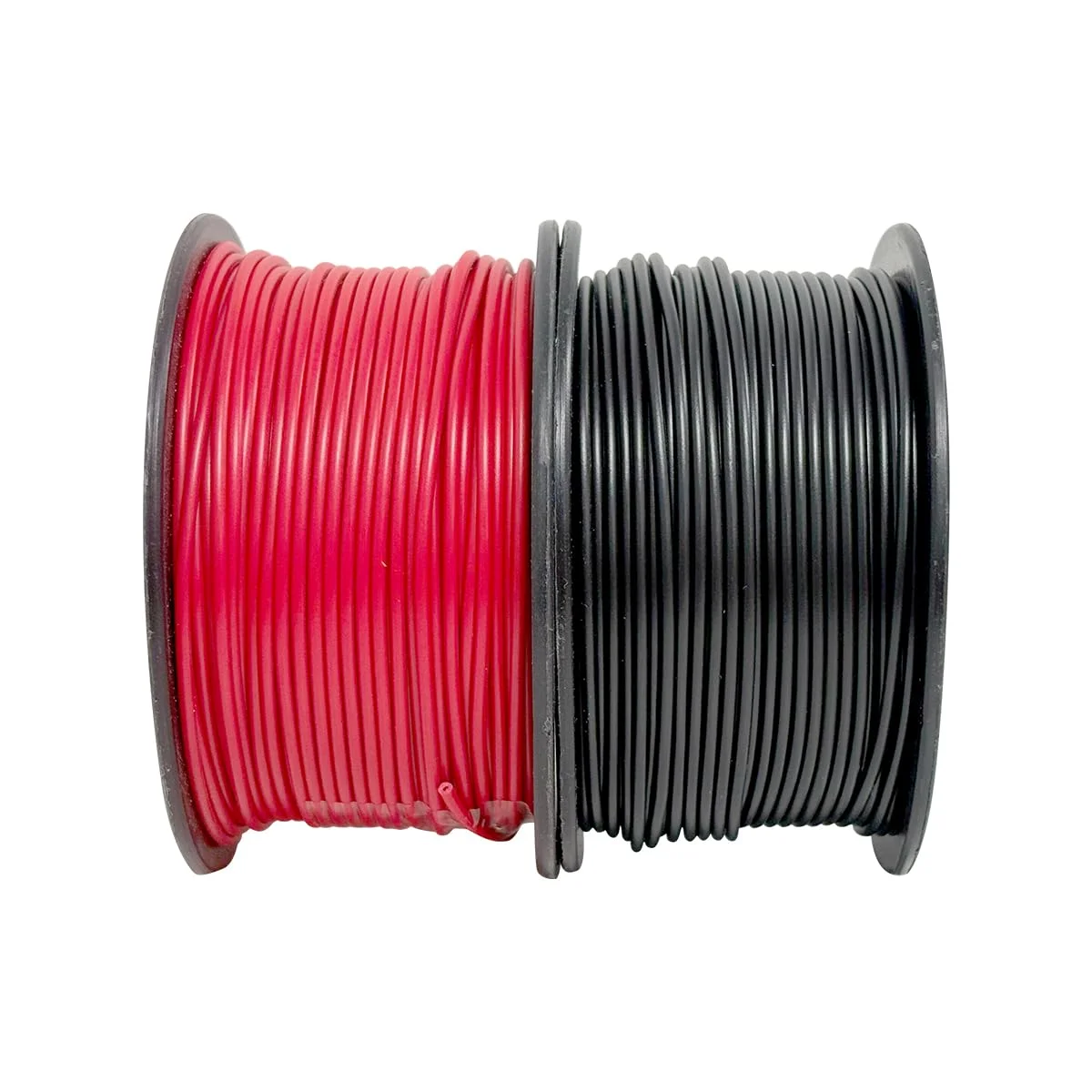 سیم مسی قلع اندود RACO US PRO - کابل سیلیکونی انعطاف پذیر 50 متری برای برد بورد، استفاده در خودرو، پروژه های DIY و سیم کشی باتری (1.8mm-50 متر (2 رنگ))